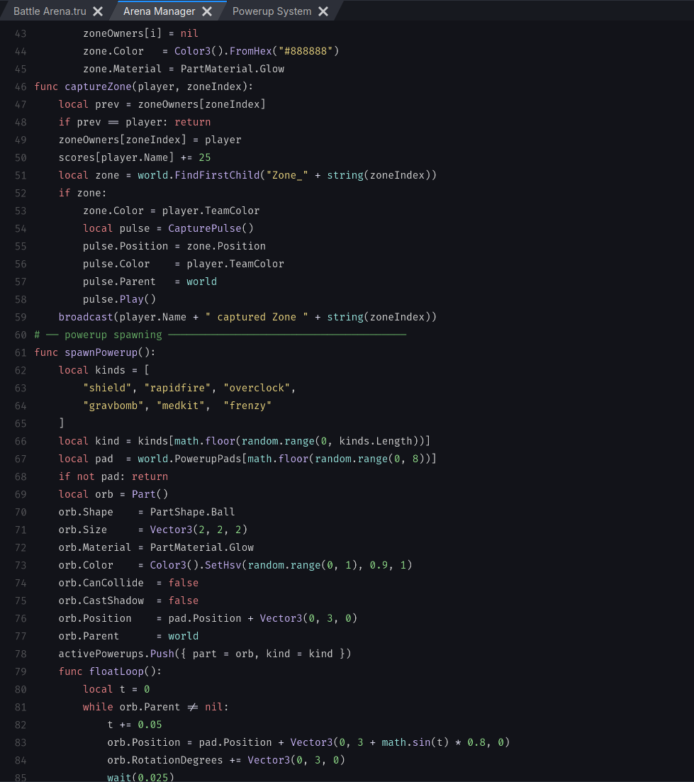 TruScript editor